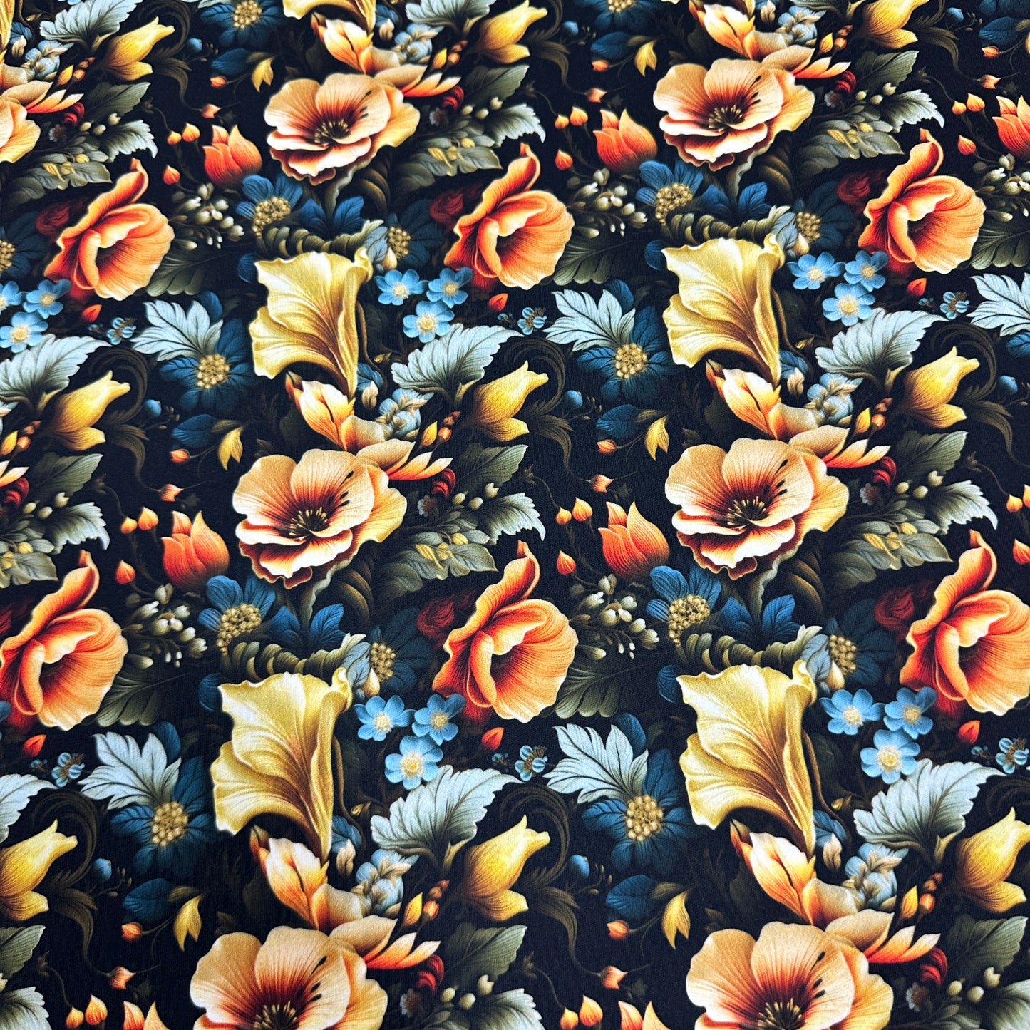 Floral Illustrations 1 mil PUL Fabric - Made in the USA