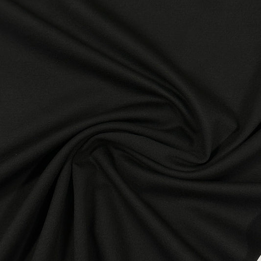 Black Nylon Ponte Di Roma Fabric