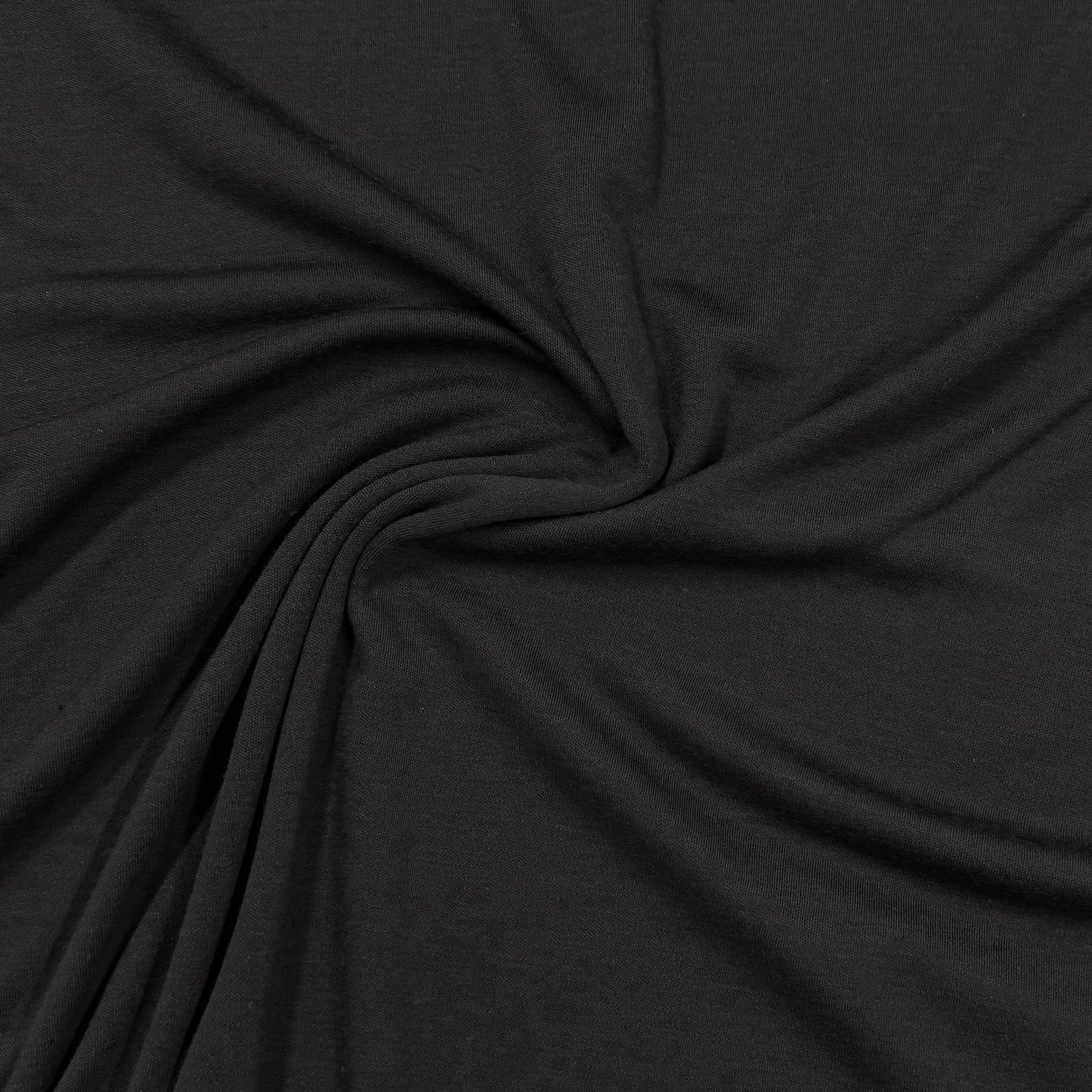 Black 100% Washable Merino Wool Interlock Fabric - Mulesing Free