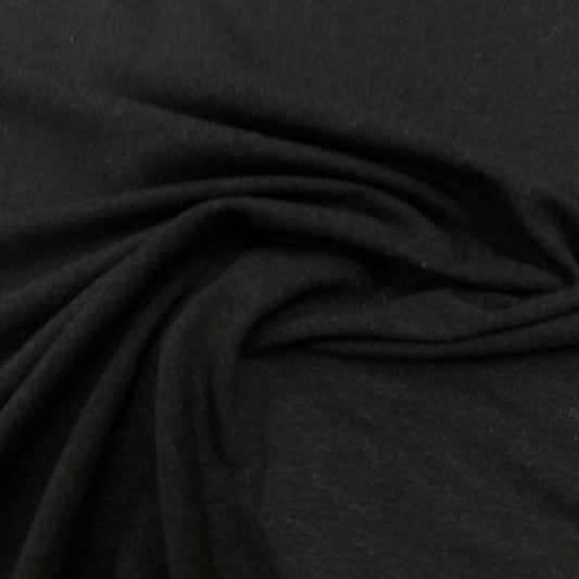 Close-up of draped black organic fabric from Nature's Fabrics.