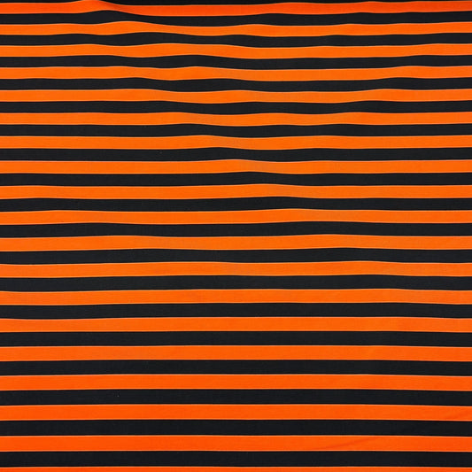 Nature's Fabrics orange and black striped natural fabric