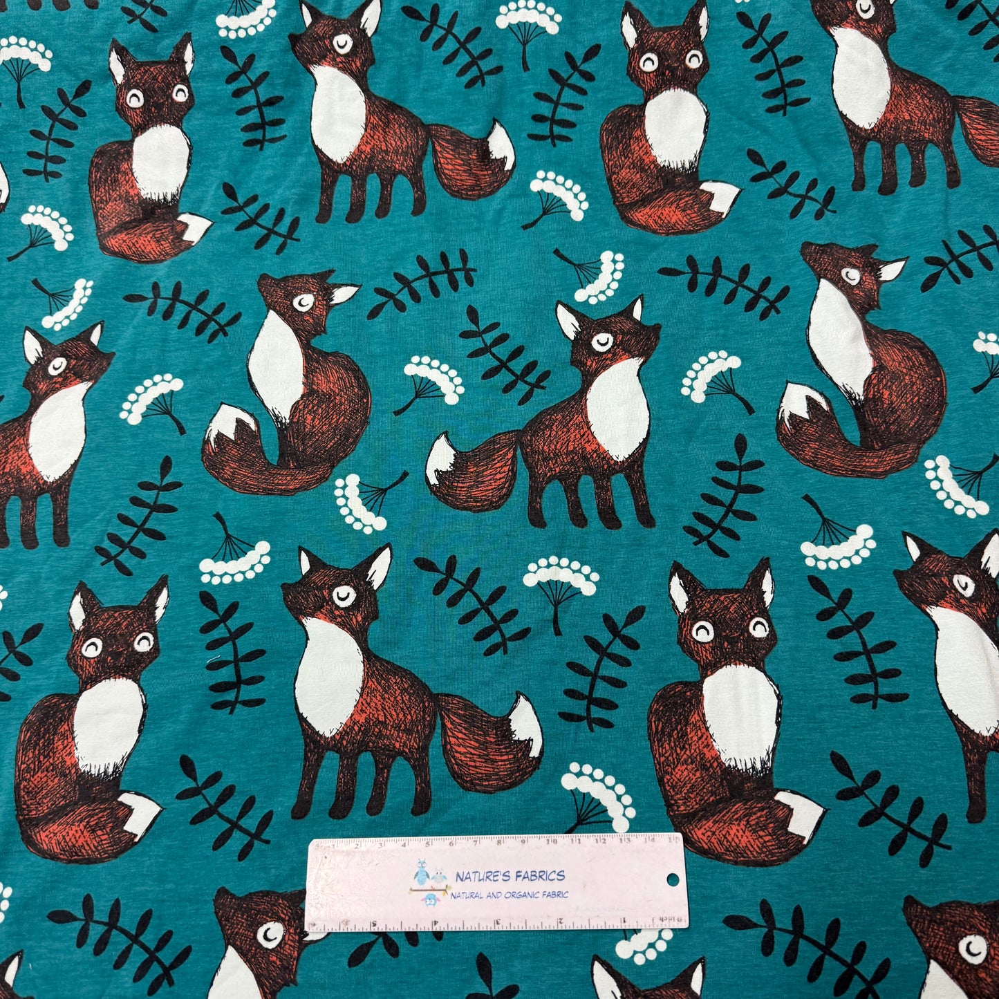 Nutti on Petrol Organic Cotton/Spandex Jersey Fabric