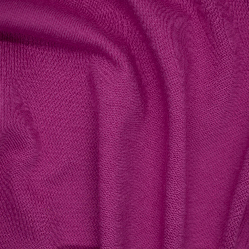 Fuchsia Organic Cotton Jersey Fabric - 130 GSM - Grown in the USA