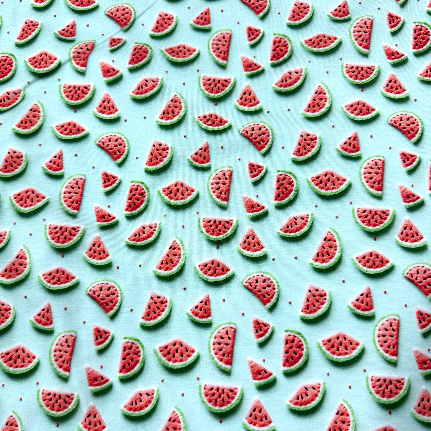 Watermelon Slices Bamboo/Spandex Jersey Fabric