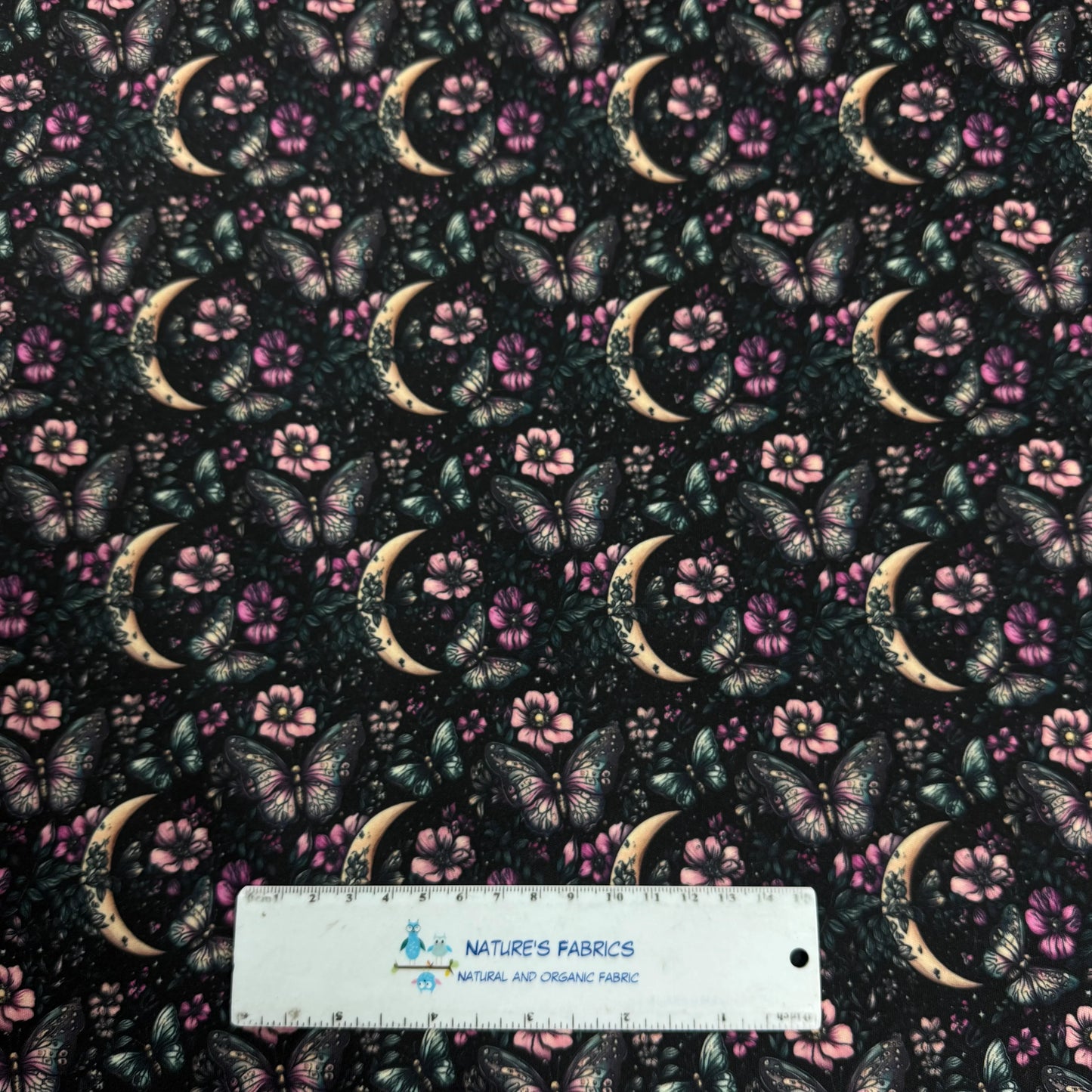 Moonlight Butterflies 1 mil PUL Fabric - Made in the USA