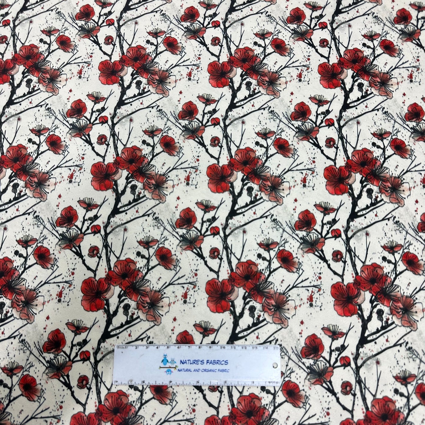 Cherry Tree Blossoms 1 mil PUL Fabric - Made in the USA