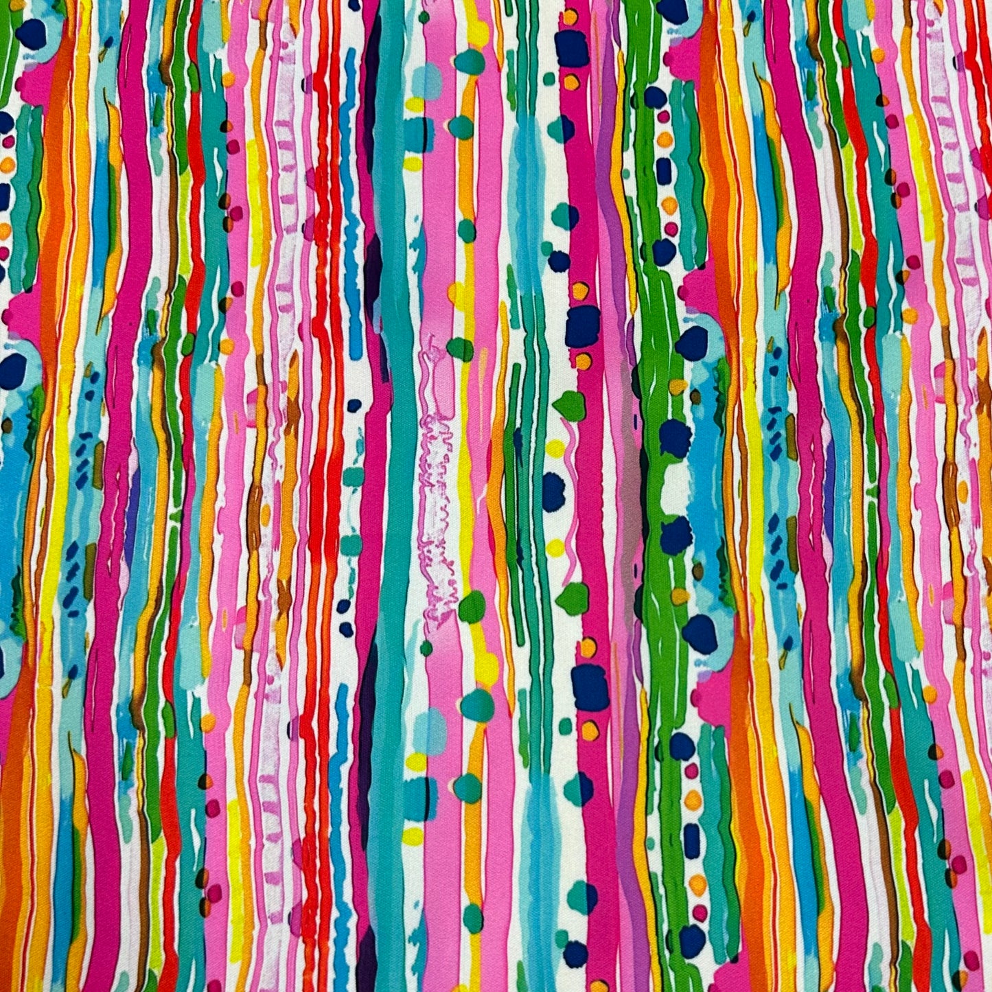 Watercolor Splatter Stripe 1 mil PUL Fabric - Made in the USA