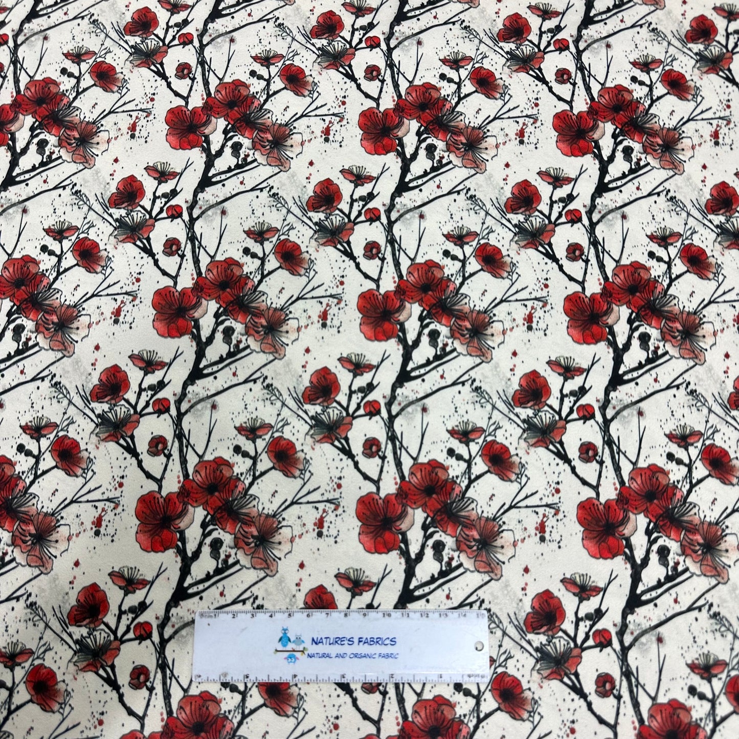 Cherry Tree Blossoms 1 mil PUL Fabric - Made in the USA