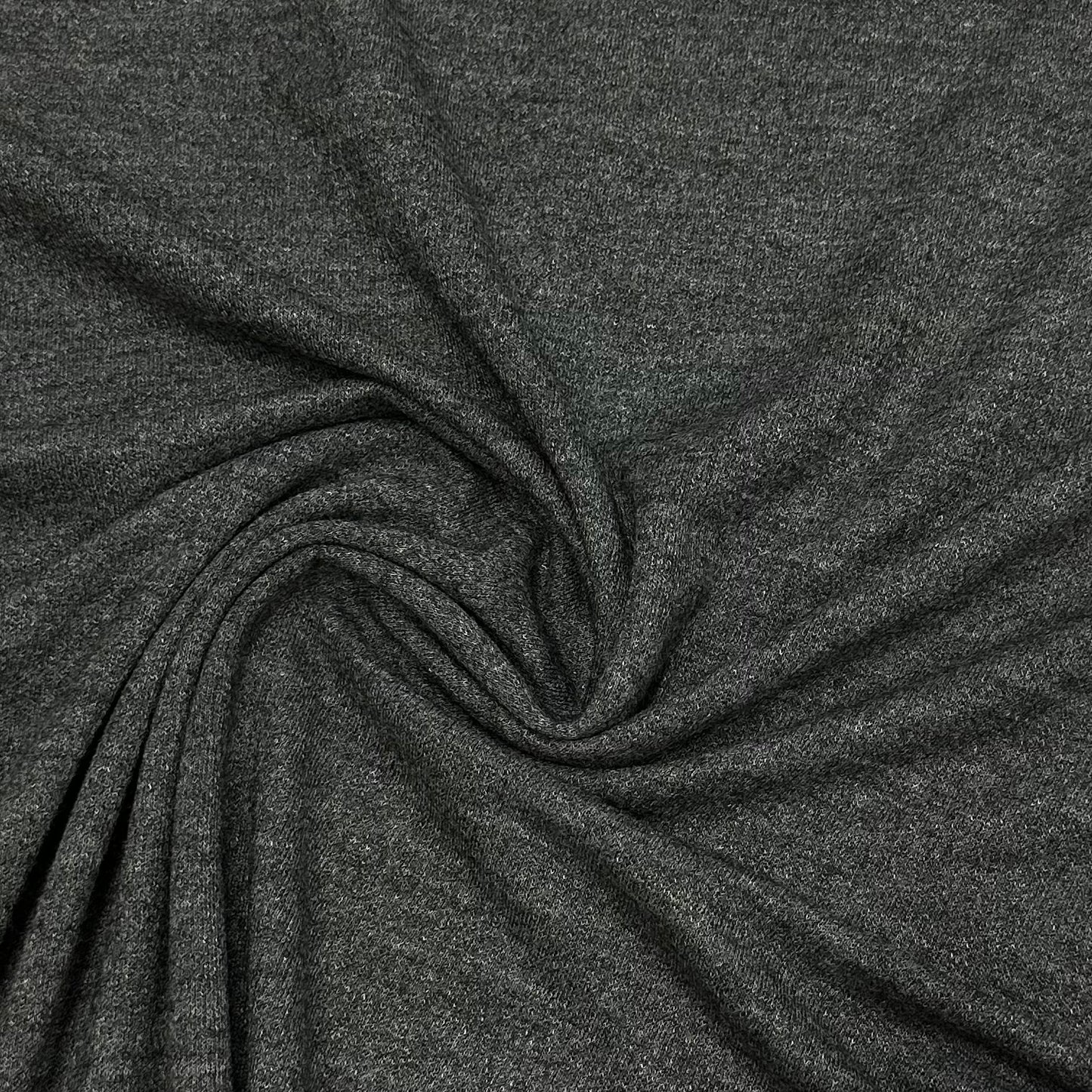 Black Merino Wool/Polyester Jersey Fabric 165gsm
