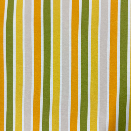 Summer Stripes on Bamboo/Spandex Jersey Fabric