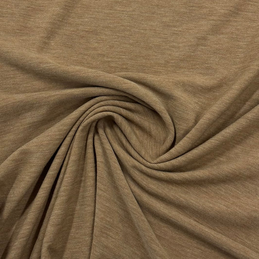 Sand Merino Wool/Spandex Jersey Fabric