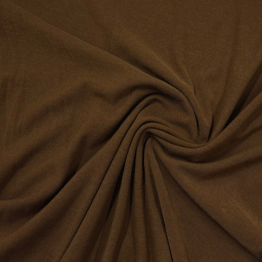 Tobacco Merino Wool/Spandex Jersey Fabric
