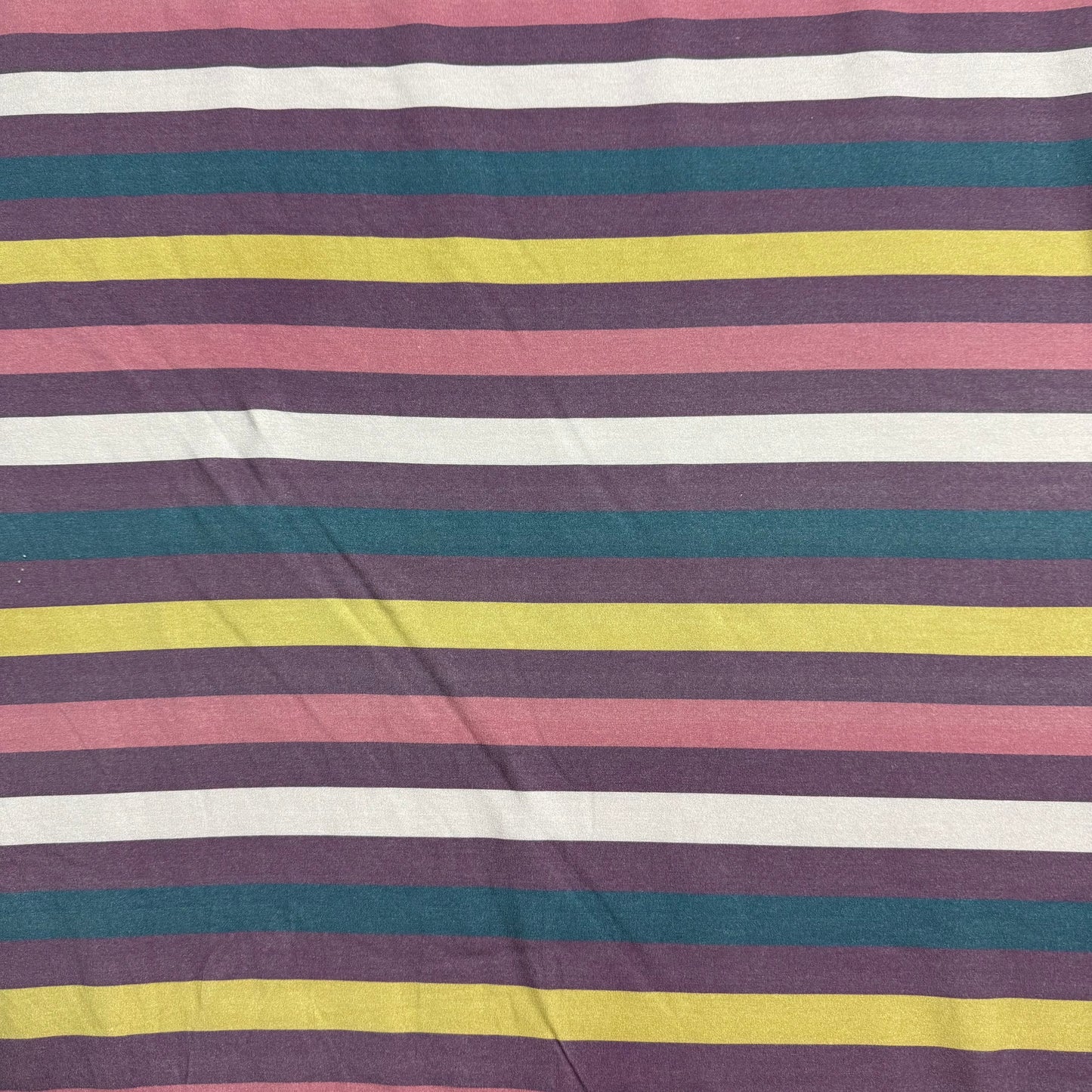 Dark Lavender Stripe on Bamboo/Spandex Jersey Fabric - 200GSM