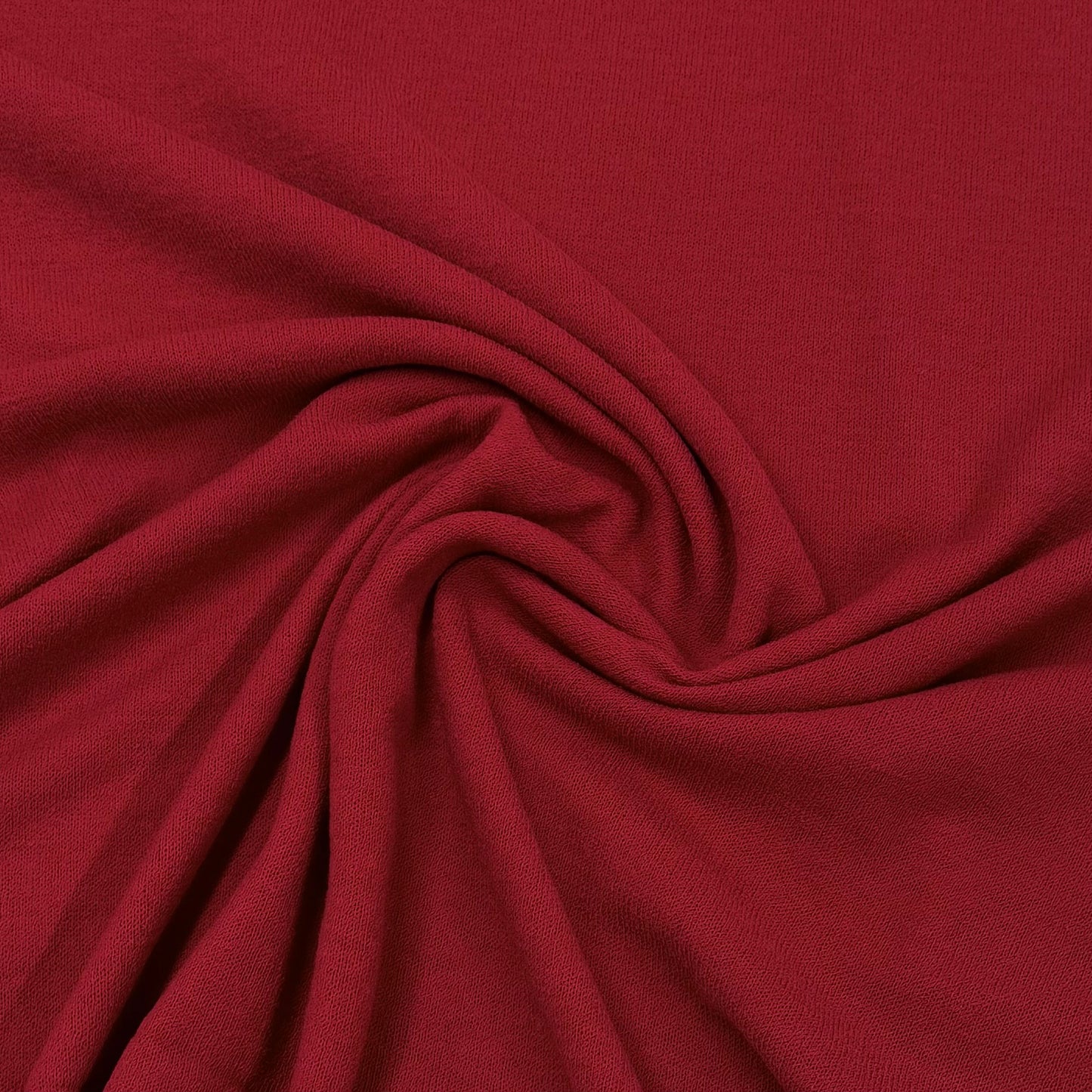 Bright Red Merino Wool Jersey Blend Fabric