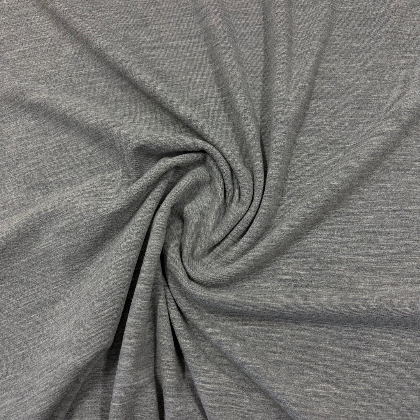 Pearl Gray Heather Merino Wool/Spandex Jersey Fabric