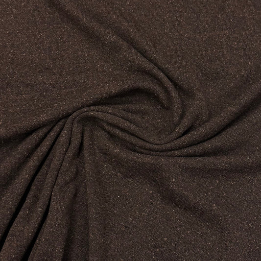 Chocolate Bark Merino Wool Silk Jersey Fabric