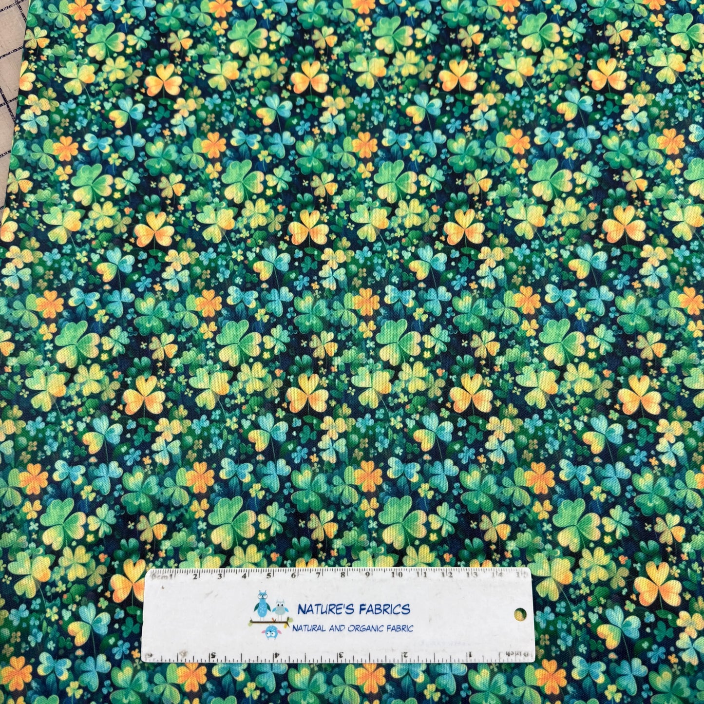 Multicolor Shamrocks 1 mil PUL Fabric - Made in the USA