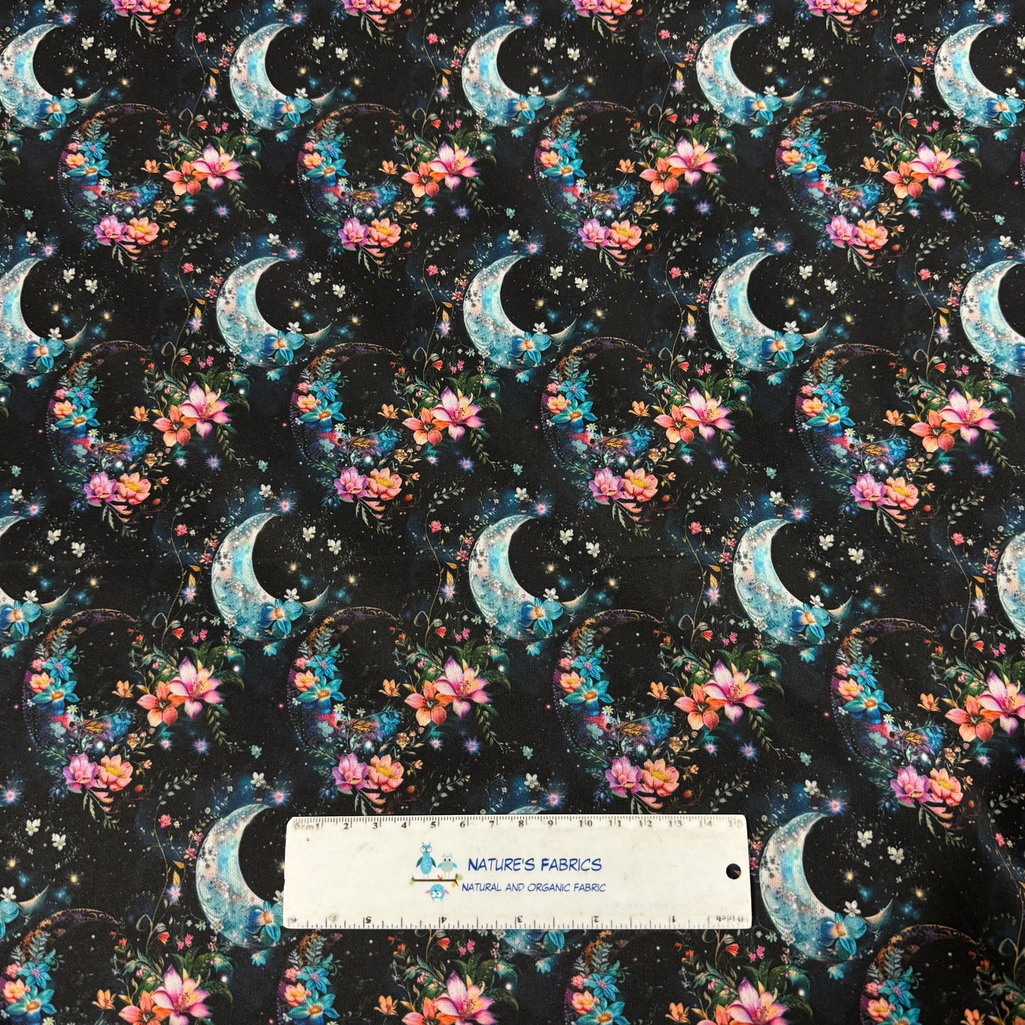 Lunar Flowers 1 mil PUL Fabric - Made in the USA