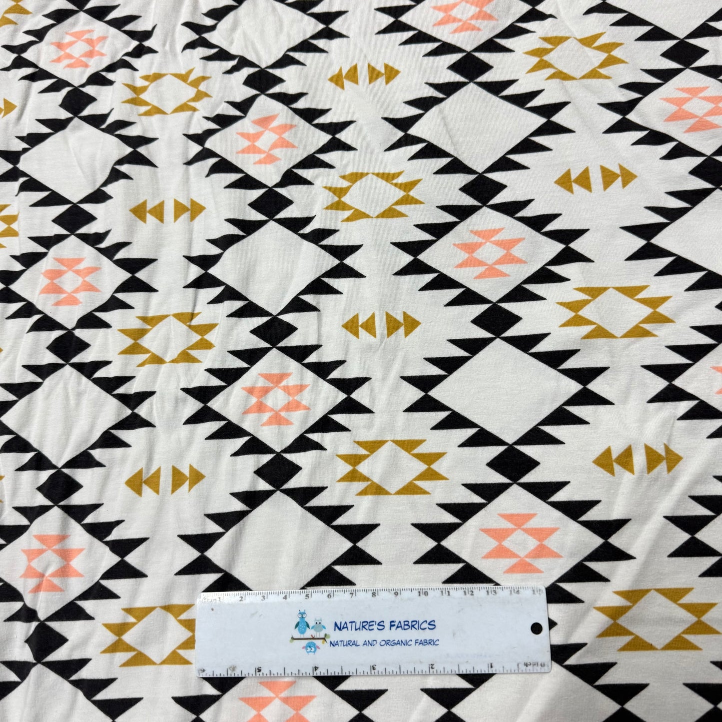 Aztec on Organic Cotton/Spandex Jersey Fabric