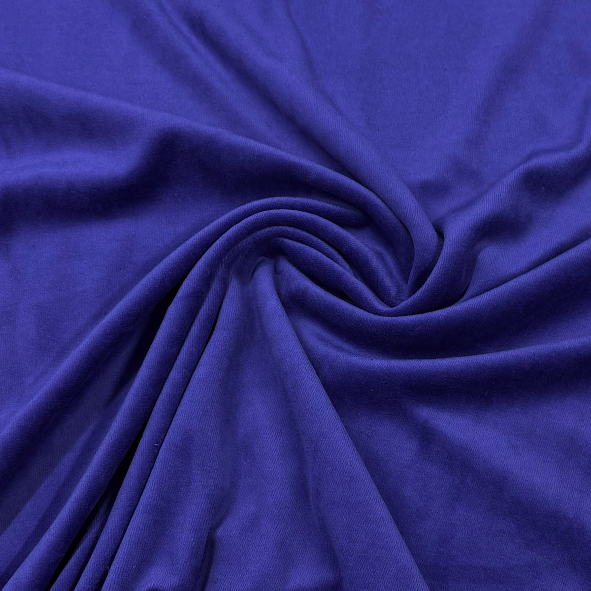 Bright Blue Cotton Velour Fabric