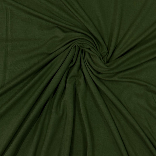 Army Green Bamboo/Spandex Jersey Fabric - 200 GSM
