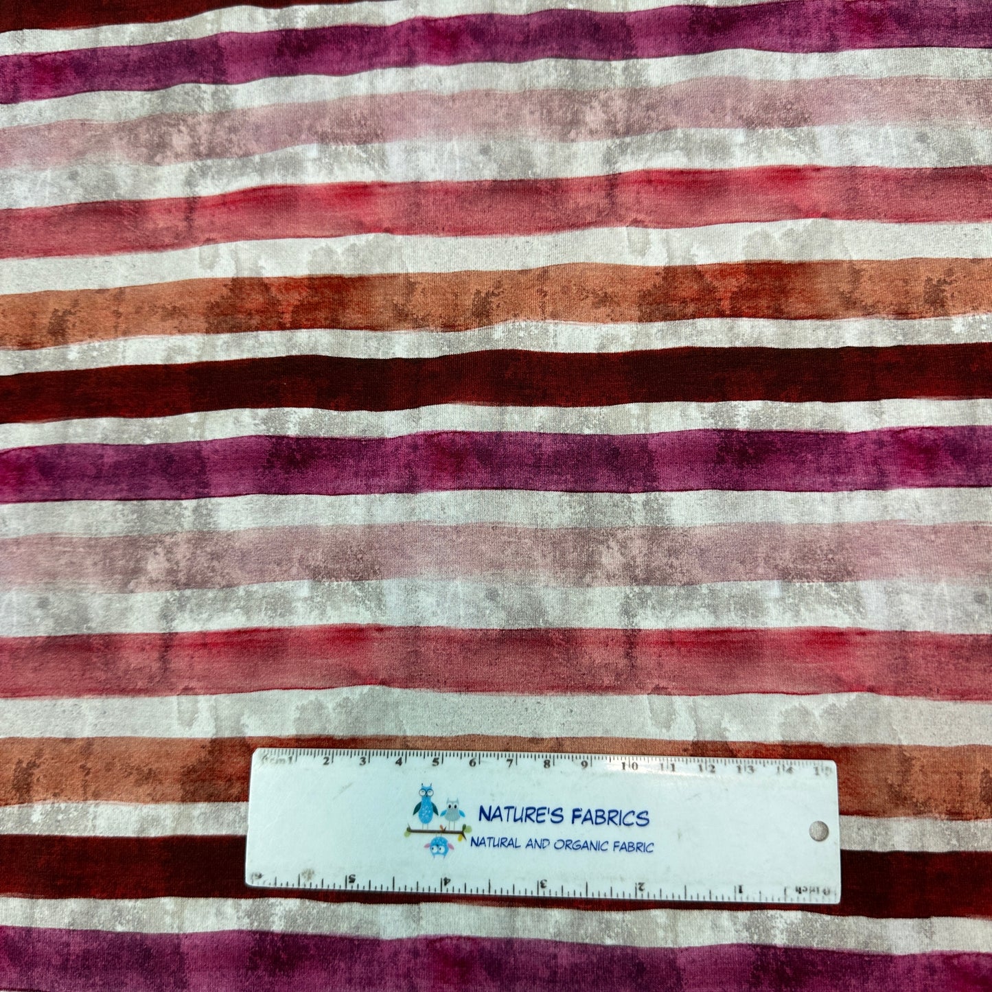 Distressed Pink Stripes on Bamboo/Spandex Jersey Fabric