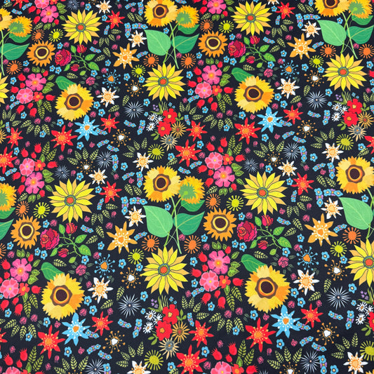 Fall Wildlfowers 1 mil PUL Fabric - Made in the USA