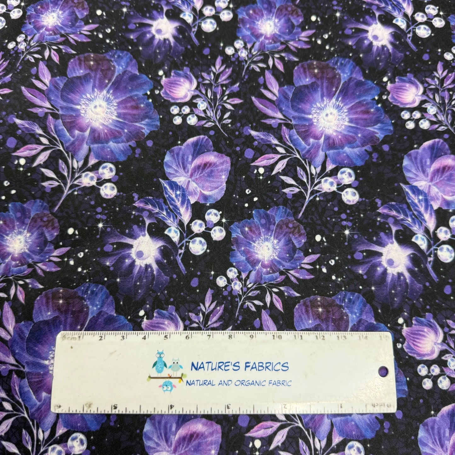 Purple Poppy on 1 mil PUL Fabric - Made in the USA