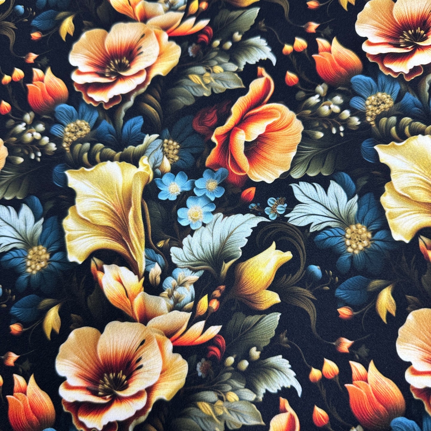 Floral Illustrations 1 mil PUL Fabric - Made in the USA