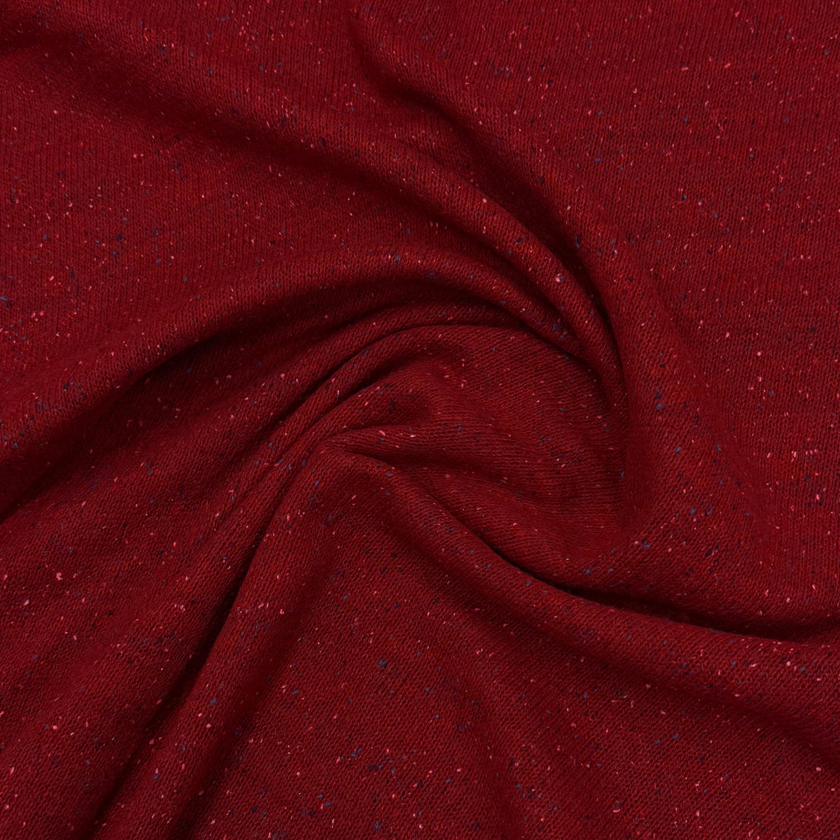 Crimson Flake Merino Wool Silk Jersey Fabric