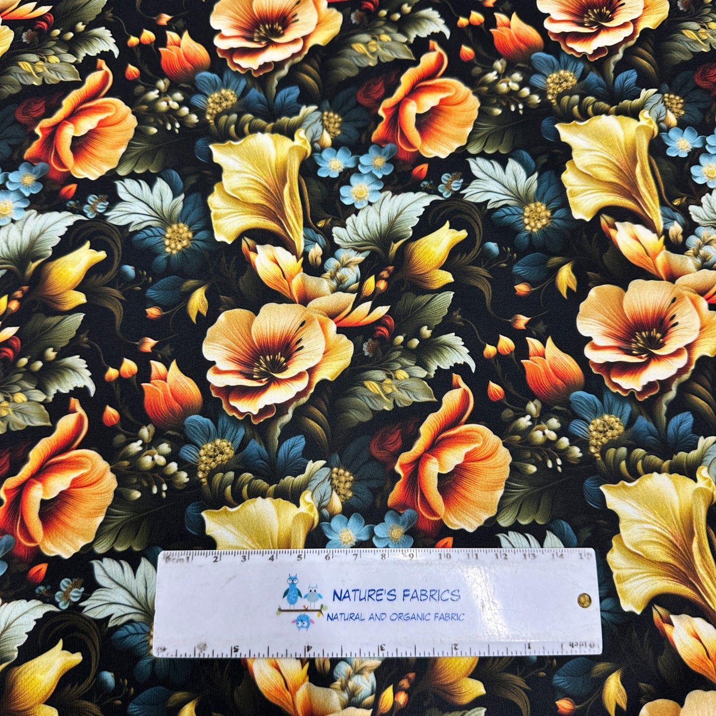 Floral Illustrations 1 mil PUL Fabric - Made in the USA