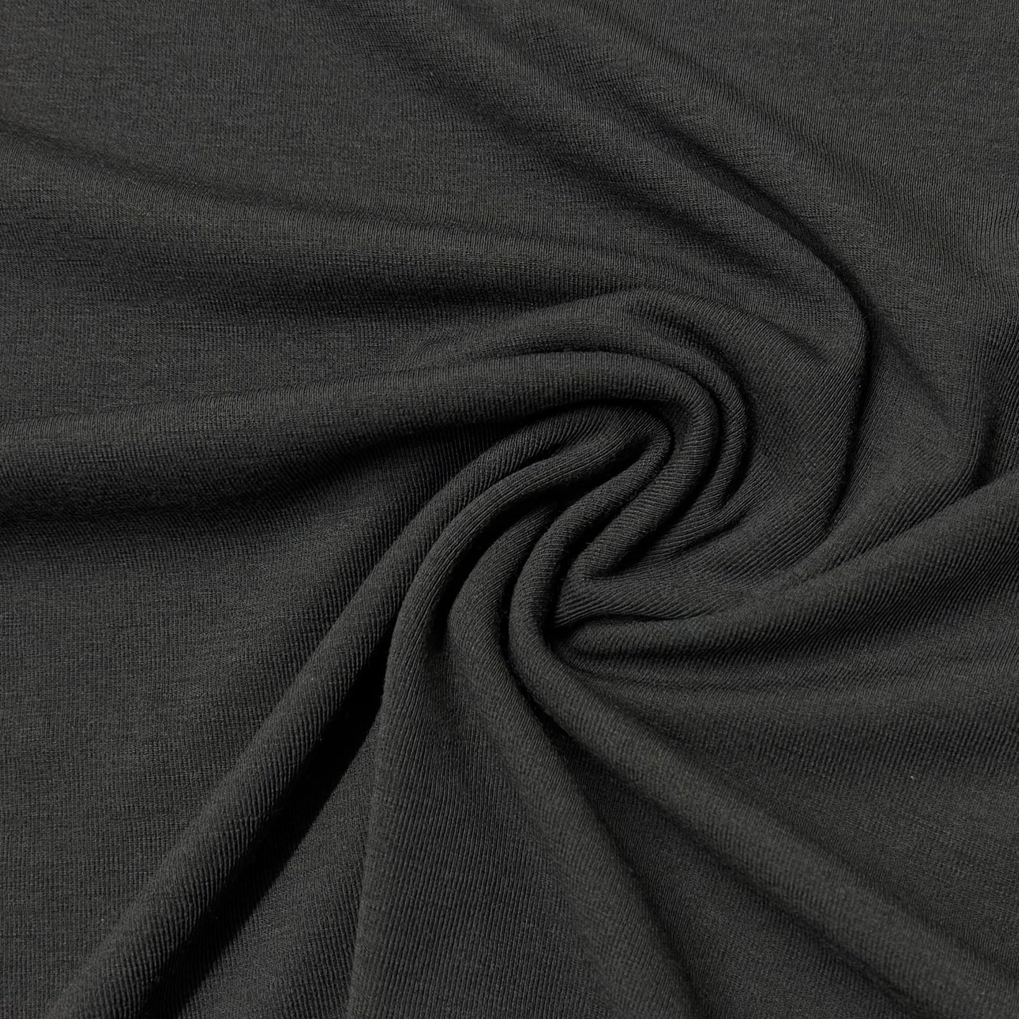 Graphite Wool/Spandex Interlock Fabric - 230 GSM