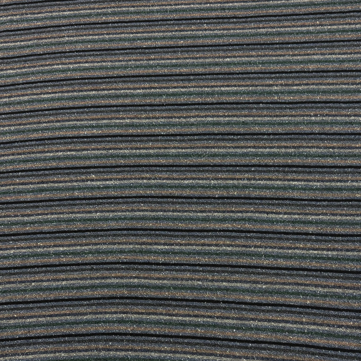 Shades of Blue Stripe Merino Wool Silk Jersey Fabric
