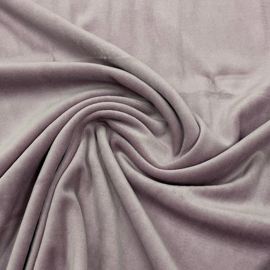 Dusty Lilac Cotton Velour Fabric