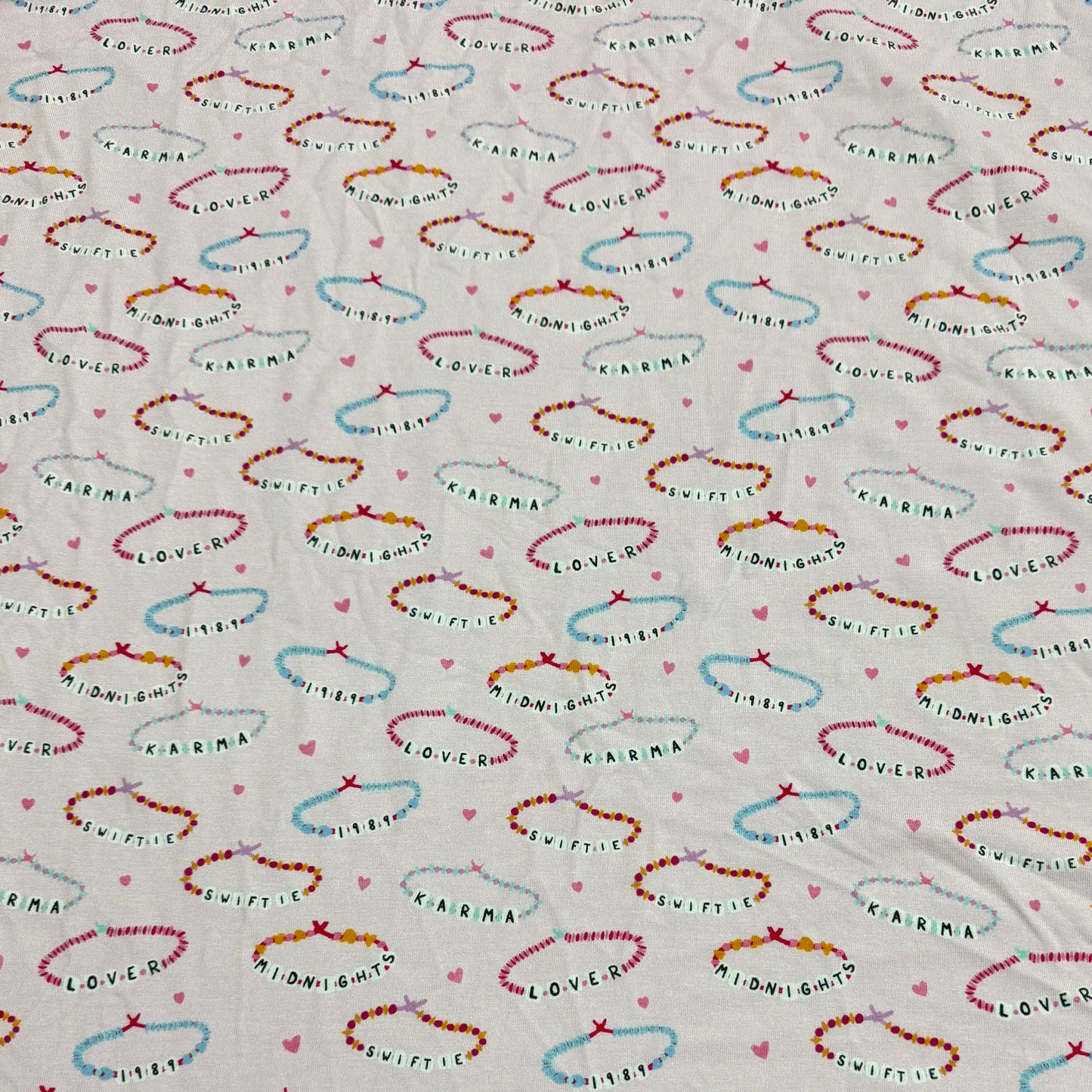 Swiftie Bracelets on Bamboo/Spandex Jersey Fabric - 200 GSM