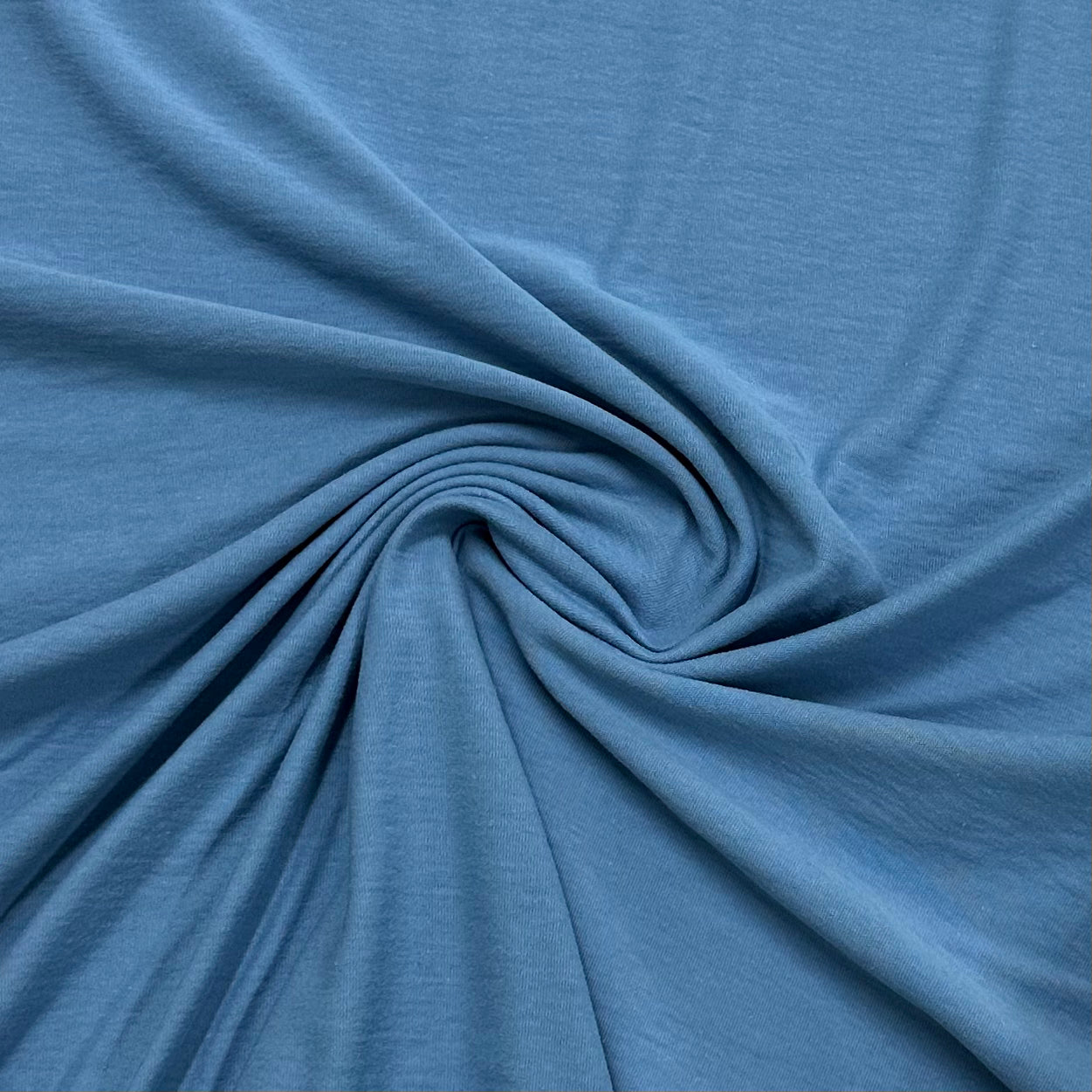 Willow Blue Organic Cotton Jersey Fabric - 200 GSM - Grown in the USA