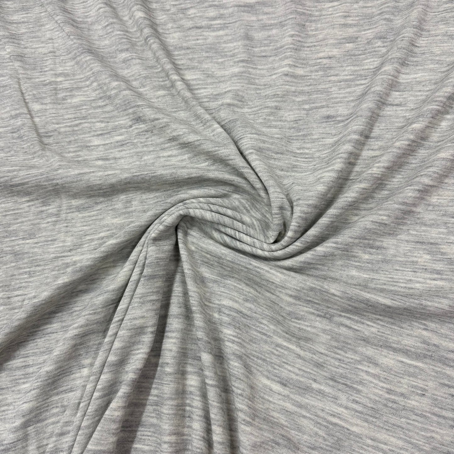 Tan and Gray Heather 100% Merino Wool Jersey Fabric - 180 GSM