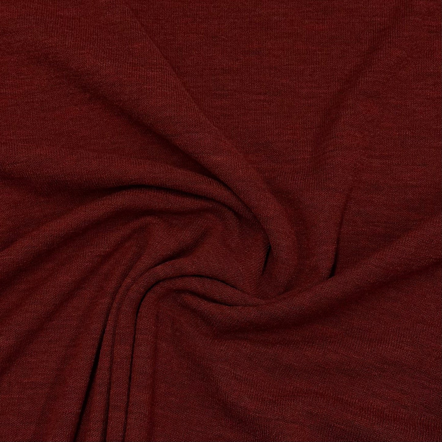 Dark Rust Merino Wool Jersey Fabric