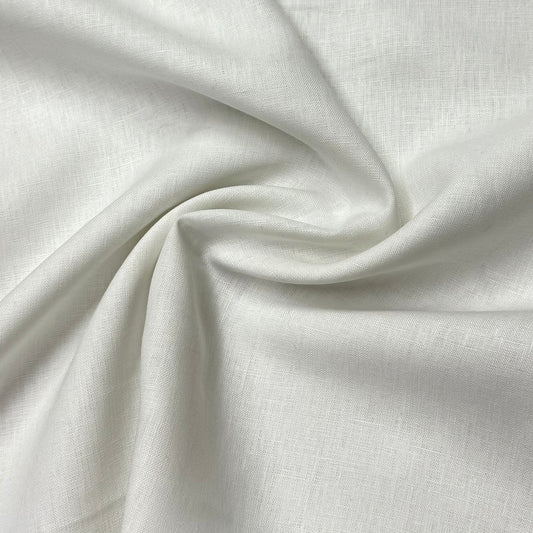 White Linen Woven Fabric - 200 GSM