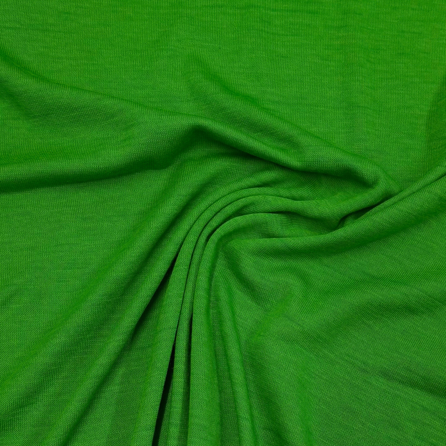 Bright Green Merino Wool Jersey Fabric