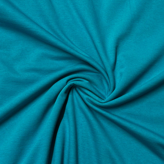 Turquoise Cotton Fleece Fabric