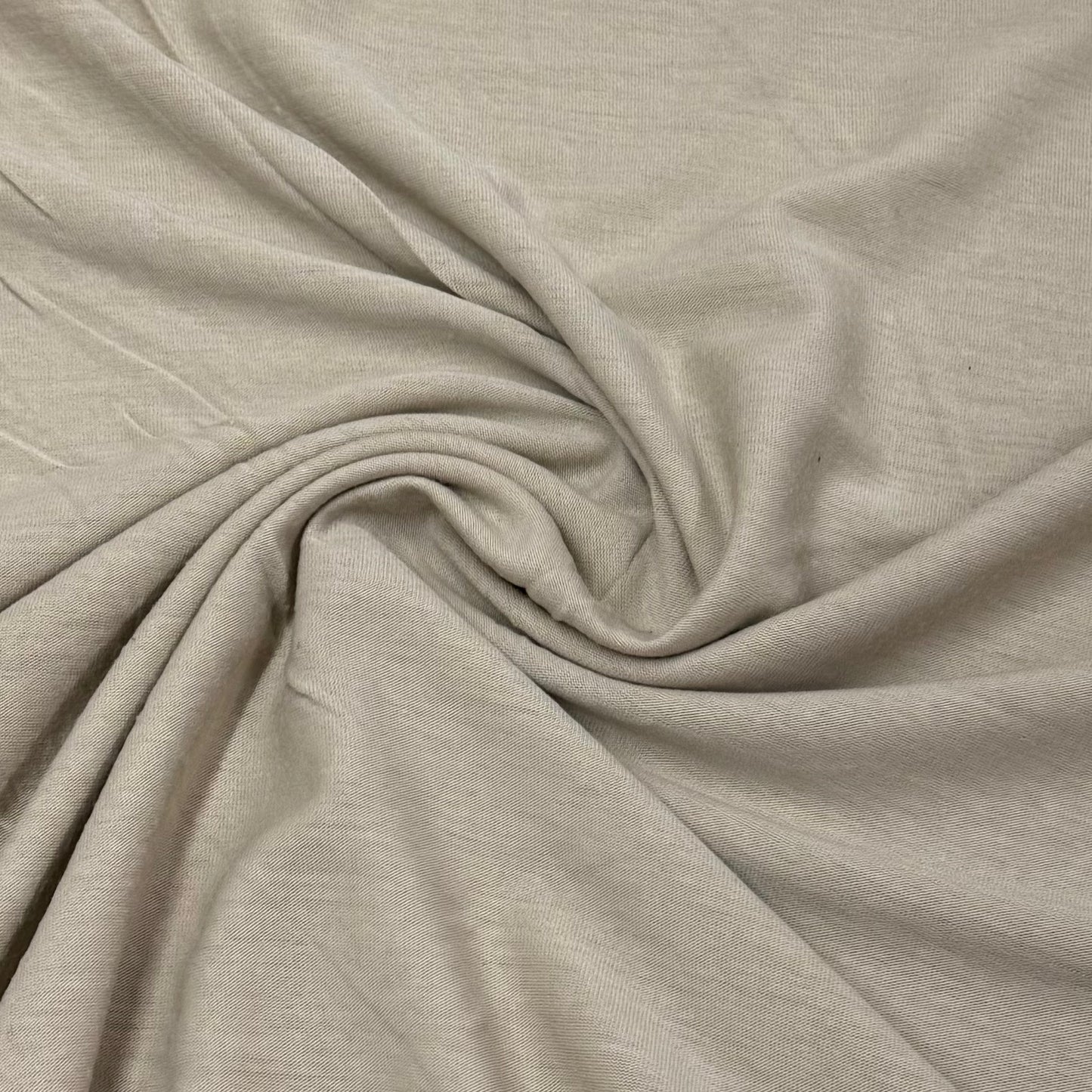 Tan Merino Wool/Polyester Jersey Fabric - 185 GSM