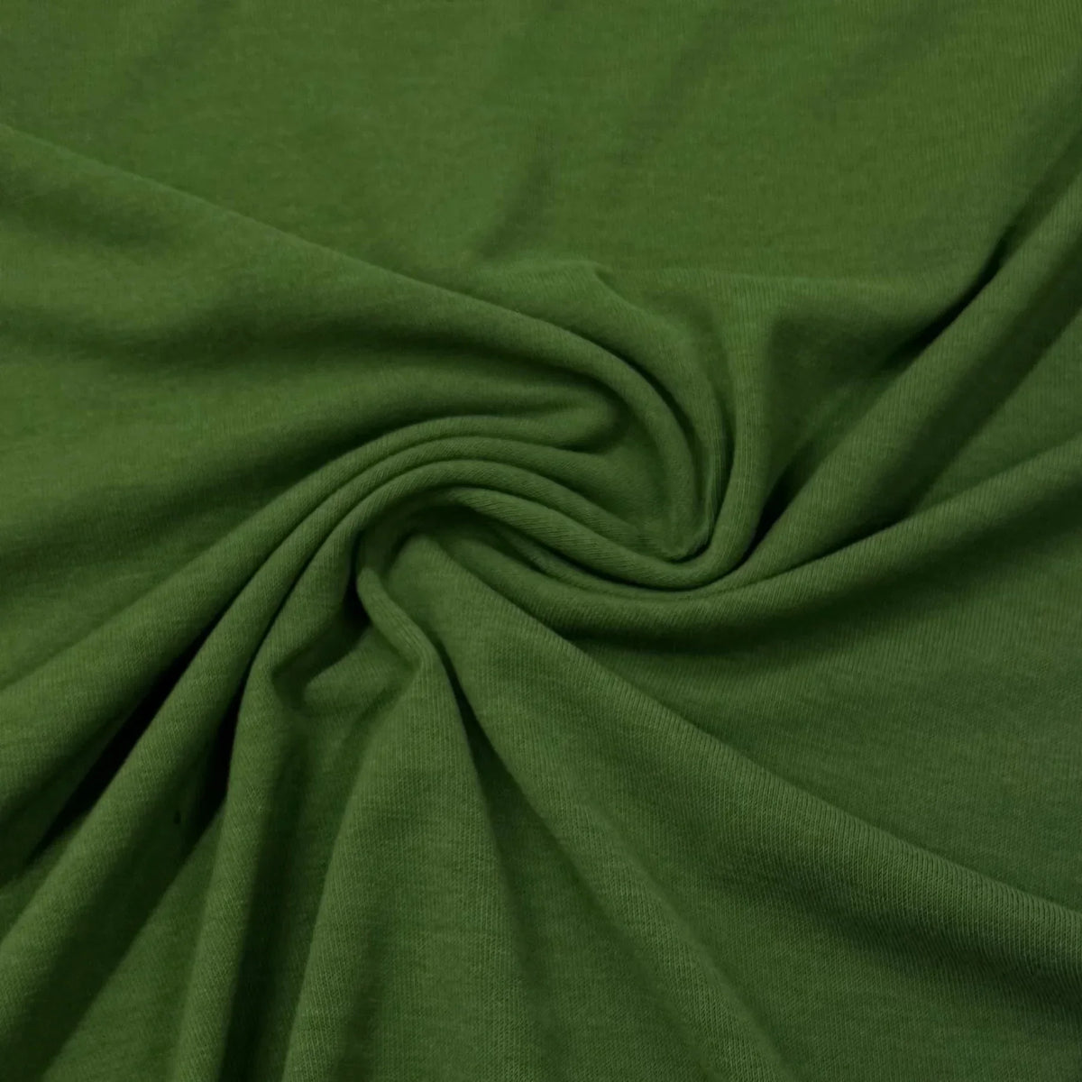 Olive green organic cotton fabric by Nature's Fabrics, soft texture and natural drape