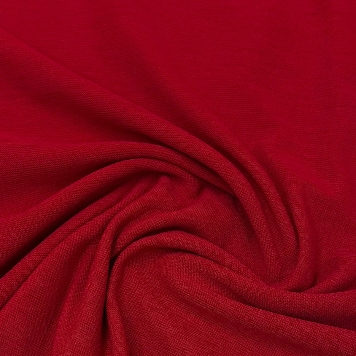Rich red organic cotton fabric by Nature's Fabrics, soft texture ideal for sewing projects