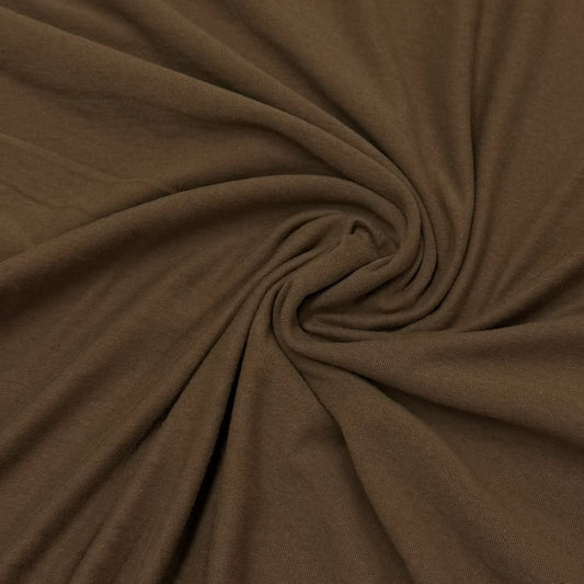 Rich brown organic cotton fabric swirled for texture — Nature's Fabrics