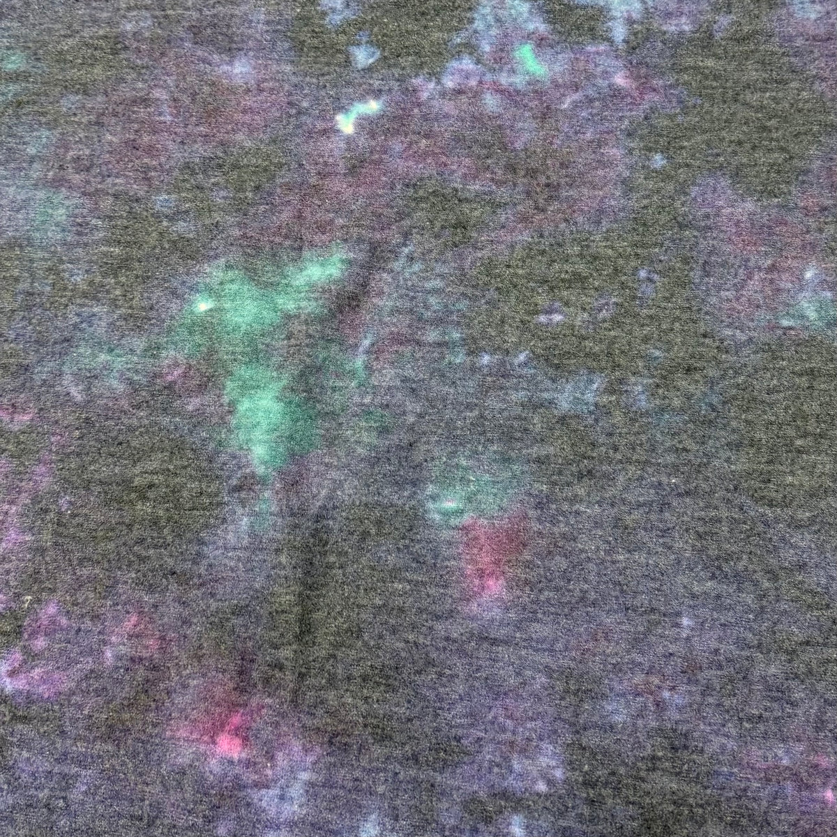 Blue and Pink Tie-Dyed 97% Organic Merino Wool and 3% Spandex Jersey Fabric - Felted