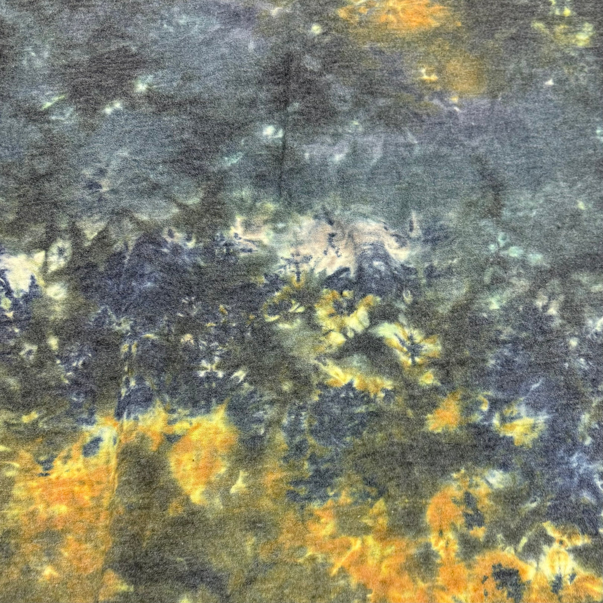 Yellow and Green Tie-Dyed 97% Organic Merino Wool and 3% Spandex Jersey Fabric - Felted (Copy)