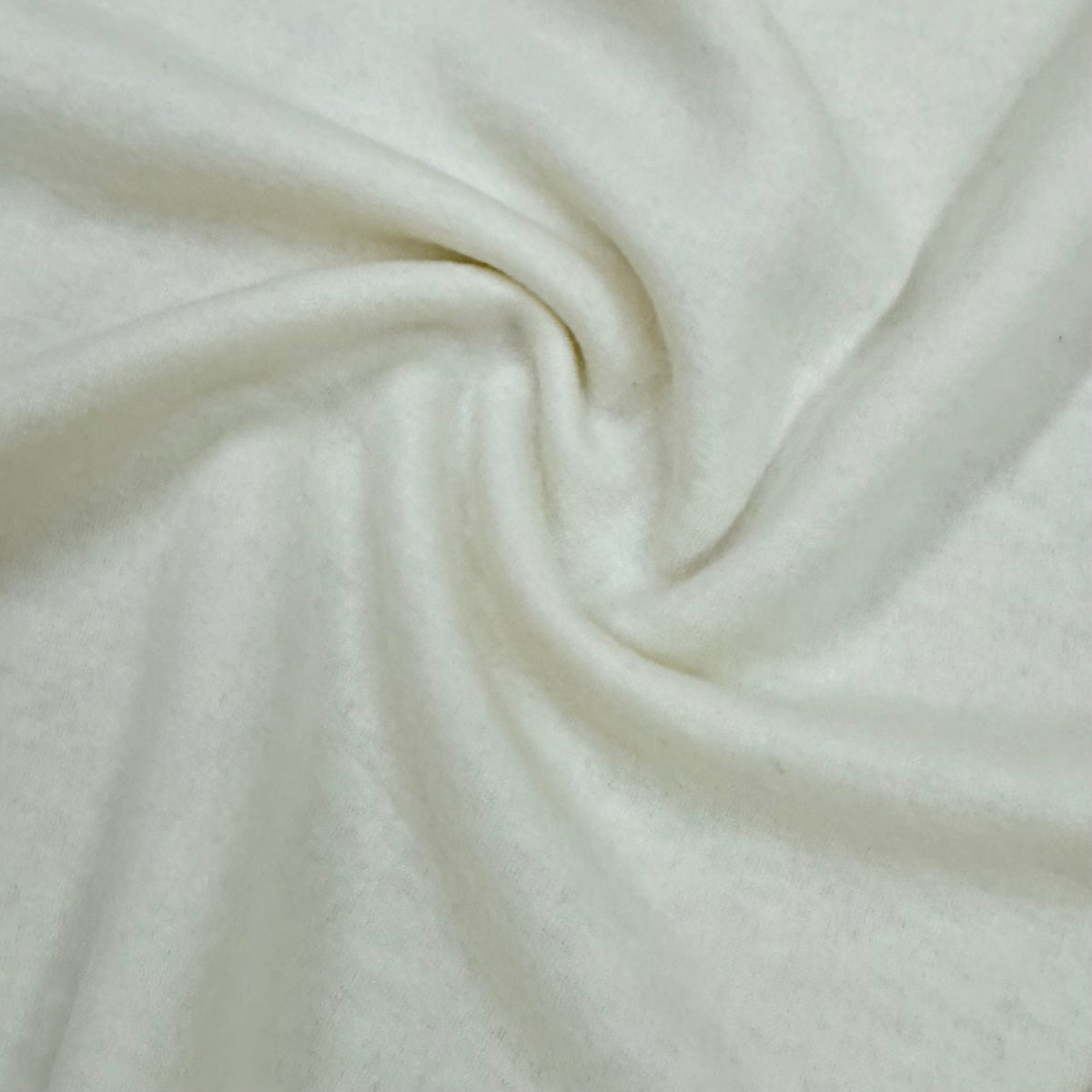 Ivory Boiled Wool Fabric