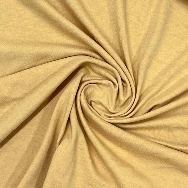 Antique Gold Organic Cotton Rib Knit Fabric - Grown in the USA - 150 GSM - Nature's Fabrics