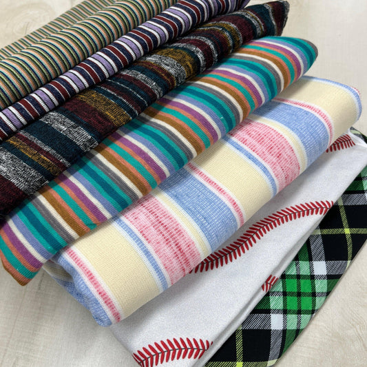 Baseball Polyester/Spandex Jersey Fabric - Bundle G54 - Nature's Fabrics